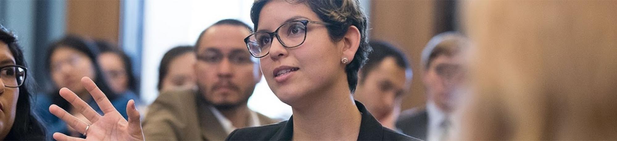 UC Davis student participating in the UC LEADS Research Symposium